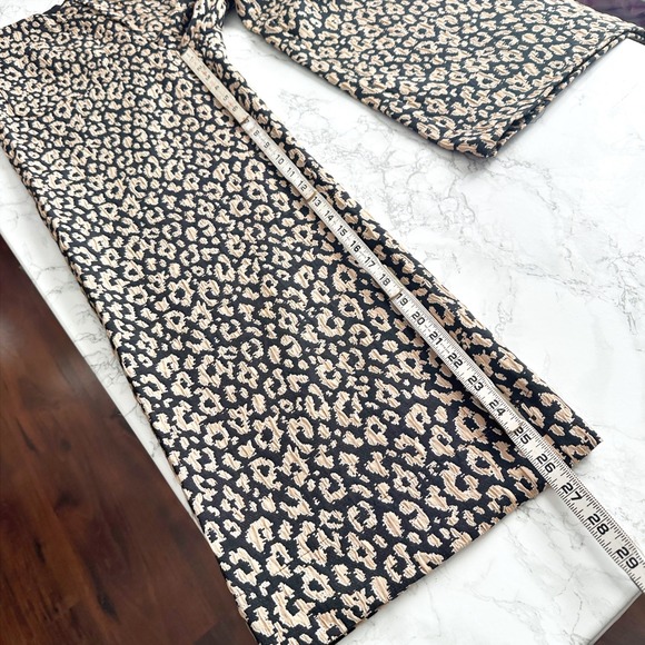 Maeve Brocade Leopard Print Wide Leg Pants & Crop Top Vest Set Women Size 2 - Picture 10 of 16